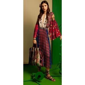 ZARA contrast printed dress -Size M